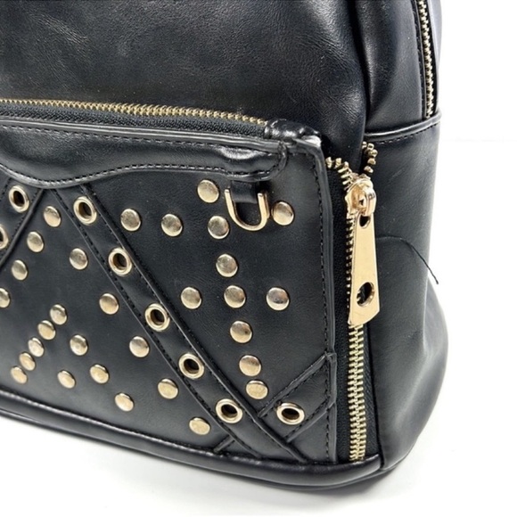 Yoki bag backpack purse black gold studs small - Picture 3 of 13